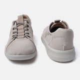 A beige Men's bugatti Sneakers featuring a round plain toe, zero heels heel. Made from textile with a durable eva outsole, this laces design offers both style and comfort.