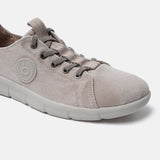 A beige Men's bugatti Sneakers featuring a round plain toe, zero heels heel. Made from textile with a durable eva outsole, this laces design offers both style and comfort.