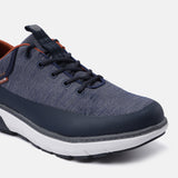 A blue Men's bugatti Sneakers featuring a round plain toe, zero heels heel. Made from textile with a durable eva outsole, this laces design offers both style and comfort.