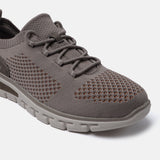 A beige Men's bugatti Sneakers featuring a round plain toe, zero heels heel. Made from textile with a durable eva outsole, this laces design offers both style and comfort.