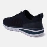 A blue Men's bugatti Sneakers featuring a round plain toe, zero heels heel. Made from textile with a durable eva outsole, this laces design offers both style and comfort.