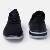 A blue Men's bugatti Sneakers featuring a round plain toe, zero heels heel. Made from textile with a durable eva outsole, this laces design offers both style and comfort.