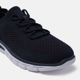 A blue Men's bugatti Sneakers featuring a round plain toe, zero heels heel. Made from textile with a durable eva outsole, this laces design offers both style and comfort.