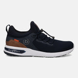 A blue Men's bugatti Athileisure Sneakers featuring a round toe plain toe, zero heels heel. Made from textile with a durable eva outsole, this easy lace design offers both style and comfort.