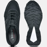 A black Men's bugatti Sneakers featuring a round plain toe, zero heels heel. Made from synthetic with a durable eva outsole, this laces design offers both style and comfort.