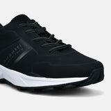 A black Men's bugatti Sneakers featuring a round plain toe, zero heels heel. Made from synthetic with a durable eva outsole, this laces design offers both style and comfort.