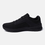 A black Men's bugatti Sneakers featuring a round plain toe, zero heels heel. Made from textile with a durable eva outsole, this laces design offers both style and comfort.
