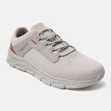 A beige Men's bugatti Sneakers featuring a round plain toe, zero heels heel. Made from textile with a durable eva outsole, this laces design offers both style and comfort.