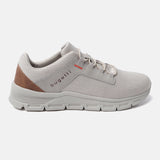 A beige Men's bugatti Sneakers featuring a round plain toe, zero heels heel. Made from textile with a durable eva outsole, this laces design offers both style and comfort.