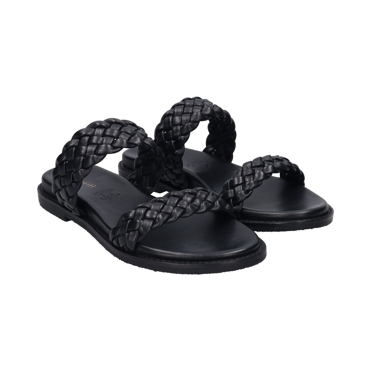 Black flat leather sandals womens new arrivals