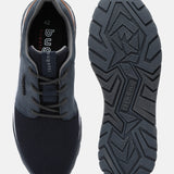 A blue Men's bugatti Sneakers featuring a round plain toe, zero heels heel. Made from textile with a durable eva outsole, this laces design offers both style and comfort.