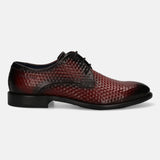 A grey Men's bugatti Derby featuring a round toe plain toe, stacked heel. Made from premium genuine leather with a durable leather outsole, this laces design offers both style and comfort.