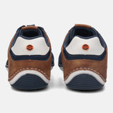 A blue Men's bugatti Sneakers featuring a round plain toe, zero heels heel. Made from synthetic with a durable tpr outsole, this laces design offers both style and comfort.