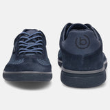 A blue Men's bugatti Sneakers featuring a round toe plain toe, zero heels heel, and a wide fit. Made from suede leather with a durable tpr outsole, this laces design offers both style and comfort.