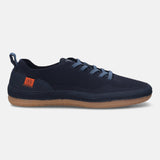 A blue Men's bugatti Sneakers featuring a round plain toe, zero heels heel. Made from textile with a durable tpr outsole, this laces design offers both style and comfort.