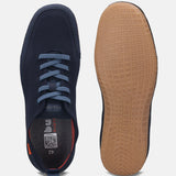 A blue Men's bugatti Sneakers featuring a round plain toe, zero heels heel. Made from textile with a durable tpr outsole, this laces design offers both style and comfort.
