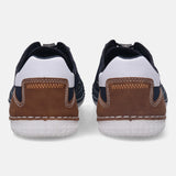 A blue Men's bugatti Sneakers featuring a round plain toe, zero heels heel. Made from synthetic with a durable tpr outsole, this laces design offers both style and comfort.