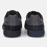 A black Men's bugatti Sneakers featuring a round plain toe, zero heels heel. Made from nubuck leather with a durable tpr outsole, this laces design offers both style and comfort.
