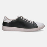 A white Men's bugatti Sneakers featuring a round toe plain toe, zero heels heel, and a wide fit. Made from premium genuine leather with a durable tpr outsole, this laces design offers both style and comfort.