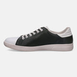 A white Men's bugatti Sneakers featuring a round toe plain toe, zero heels heel, and a wide fit. Made from premium genuine leather with a durable tpr outsole, this laces design offers both style and comfort.