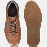 A cognac Men's bugatti Sneakers featuring a round toe plain toe, zero heels heel, and a wide fit. Made from nubuck leather with a durable tpr outsole, this laces design offers both style and comfort.