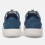 A blue Men's bugatti Sneakers featuring a round plain toe, zero heels heel. Made from suede leather with a durable eva outsole, this laces design offers both style and comfort.
