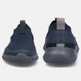 A blue Men's bugatti Athileisure Sneakers featuring a round toe plain toe, zero heels heel. Made from textile with a durable eva outsole, this slip-on design offers both style and comfort.