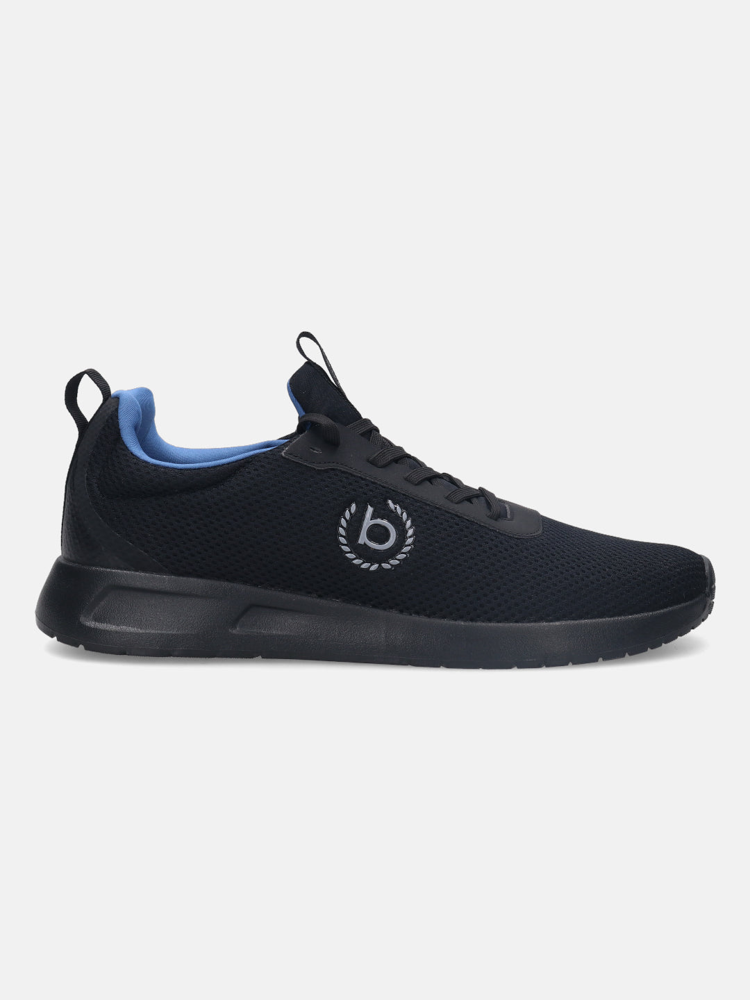 A black Men's bugatti Athileisure Sneakers featuring a round plain toe, zero heels heel. Made from textile with a durable eva outsole, this laces design offers both style and comfort.