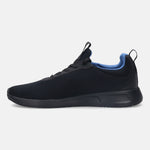 A black Men's bugatti Athileisure Sneakers featuring a round plain toe, zero heels heel. Made from textile with a durable eva outsole, this laces design offers both style and comfort.