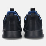 A black Men's bugatti Athileisure Sneakers featuring a round plain toe, zero heels heel. Made from textile with a durable eva outsole, this laces design offers both style and comfort.