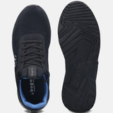 A black Men's bugatti Athileisure Sneakers featuring a round plain toe, zero heels heel. Made from textile with a durable eva outsole, this laces design offers both style and comfort.