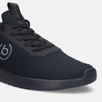 A black Men's bugatti Athileisure Sneakers featuring a round plain toe, zero heels heel. Made from textile with a durable eva outsole, this laces design offers both style and comfort.