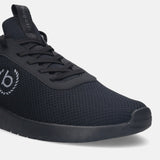 A black Men's bugatti Athileisure Sneakers featuring a round plain toe, zero heels heel. Made from textile with a durable eva outsole, this laces design offers both style and comfort.