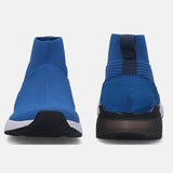 A blue Men's bugatti Athileisure Sneakers featuring a round toe plain toe, zero heels heel. Made from textile with a durable eva outsole, this slip-on design offers both style and comfort.