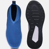 A blue Men's bugatti Athileisure Sneakers featuring a round toe plain toe, zero heels heel. Made from textile with a durable eva outsole, this slip-on design offers both style and comfort.