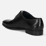 Savio Evo Leather Black Formal Derby Shoes