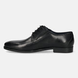 Savio Evo Leather Black Formal Derby Shoes