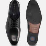 Savio Evo Leather Black Formal Derby Shoes