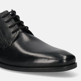 Savio Evo Leather Black Formal Derby Shoes