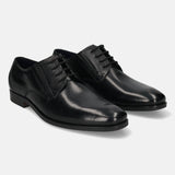 Savio Evo Leather Black Formal Derby Shoes