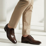 bugatti Morino I dark brown  Premium Leather Comfort Derby Formal shoes