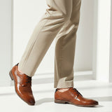 bugatti Morino I cognac  Premium Leather Comfort Derby Formal shoes