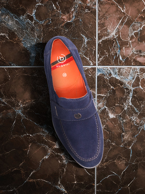 bugatti Sula Revo Dark Blue Slip-Ons Formal