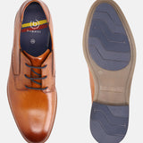Sula Cognac Leather Derby Shoes