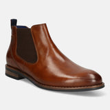 bugatti Cognac Premium Leather Chelsea Boots