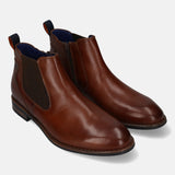bugatti Amros Cognac  Premium Leather Comfort Chelsea Boots
