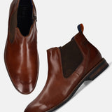 bugatti Amros Cognac  Premium Leather Comfort Chelsea Boots