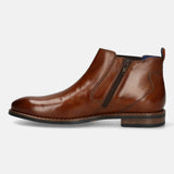 bugatti Cognac Premium Leather Chelsea Boots