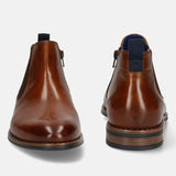 bugatti Cognac Premium Leather Chelsea Boots