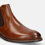 bugatti Cognac Premium Leather Chelsea Boots